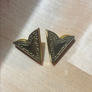 Western Shirt Collar Tips Engraved Floral Pattern